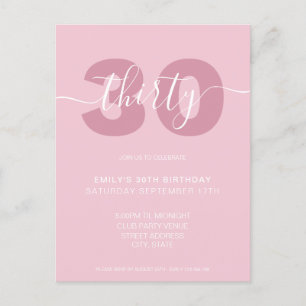 Invitation élégante moderne de 30e anniversaire av