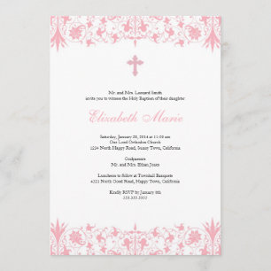 Invitation élégante orthodoxe de baptême