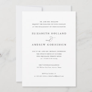 Invitation Élégante Partie Classique Noir Et Blanc