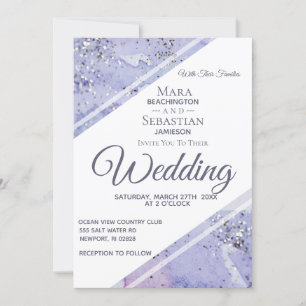 Invitation *~* Élégante Parties scintillant Abstraite Mariage