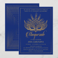 Elégante Parties scintillant Bleue Royale Masquera