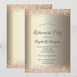 Invitation Elégante Parties scintillant Frontière Champagne R