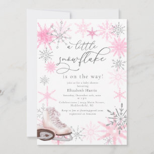 Invitation Elégante Parties scintillant rose petit Baby showe
