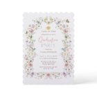 Elégante Pastel Fleur sauvage Garden Graduation Pa