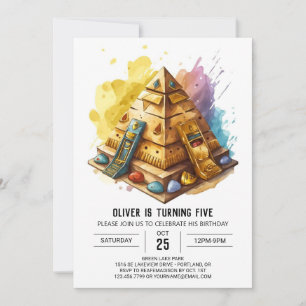 Invitation Elégante Personnalisation Pyramides égyptiennes An