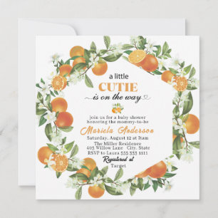 Invitation Elégante Petite Cutie Citrus Orange WaterInvitatio
