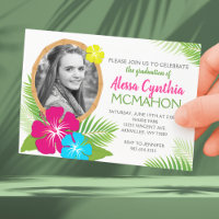 Élégante photo Hawaiian Luau Graduation