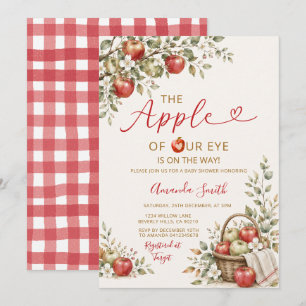 Invitation Élégante pomme de notre œil Fleur de douche pour b