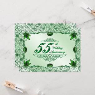 Invitation élégante pour 55e anniversaire de maria
