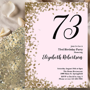 Invitation élégante pour 73e anniversaire avec seq