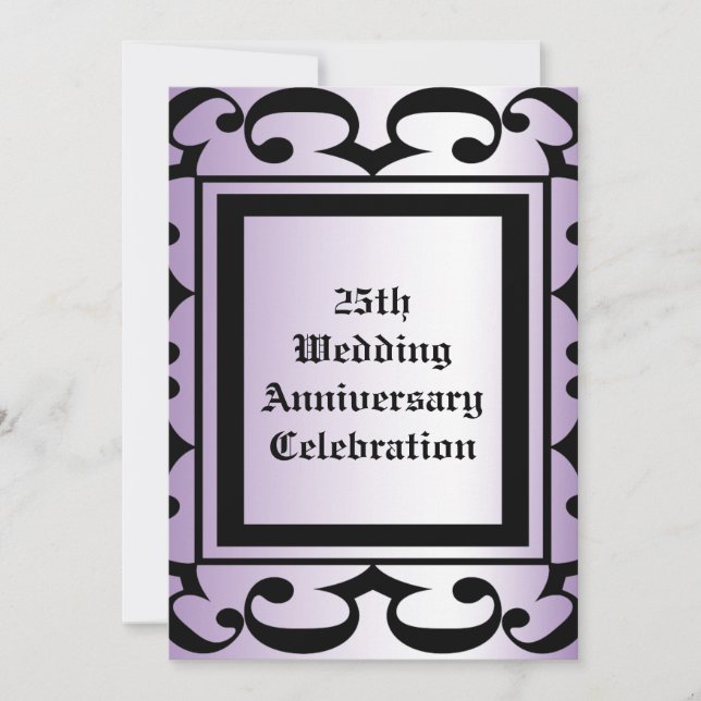 Invitation élégante pour anniversaire de mariage (Devant)