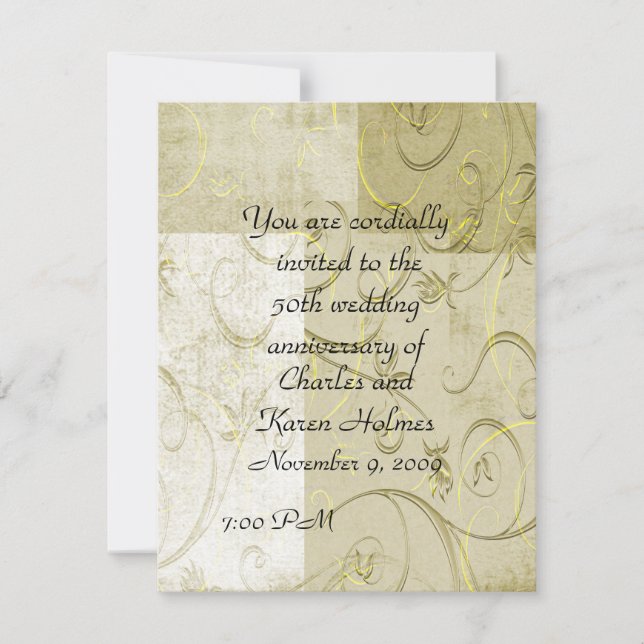 Invitation élégante pour anniversaire de mariage (Devant)