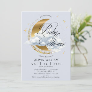 Invitation élégante pour Baby Shower avec écriture