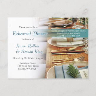 Invitation élégante pour dîner de répétition
