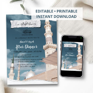 Invitation élégante pour Iftar de Ramadan avec Mos