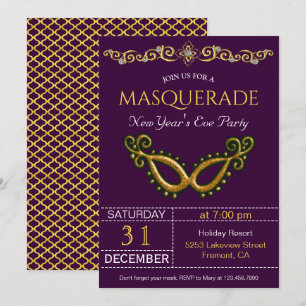 Invitation élégante pour la soirée du Nouvel An Ma