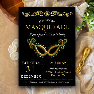 Invitation élégante pour la soirée du Nouvel An Ma
