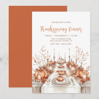 Invitation élégante pour la table de dîner de Than