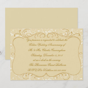 Invitation élégante pour le 50e anniversaire