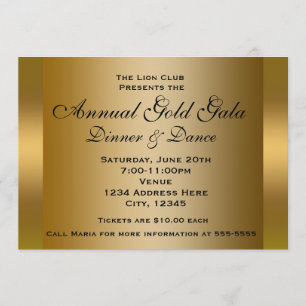 Invitation élégante pour le dîner de l'événement d