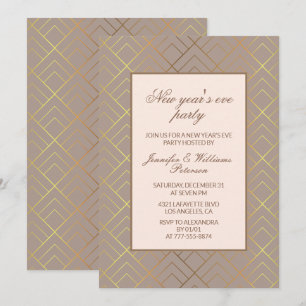 Invitation élégante pour le réveillon du Nouvel An