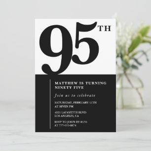 Invitation élégante pour les 95 ans Black Chic Mod