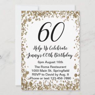 Invitation élégante pour ses 60 ans en or