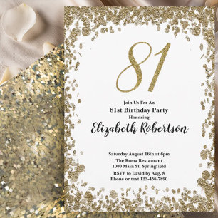 Invitation élégante pour son 81e anniversaire en o