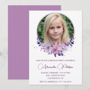 Invitation élégante pour un 11ème anniversaire Pho