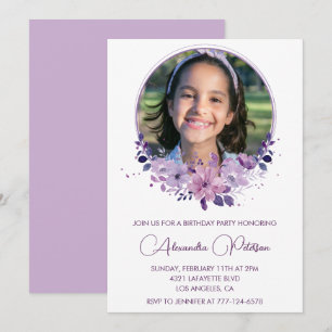 Invitation élégante pour un 12ème anniversaire Pho