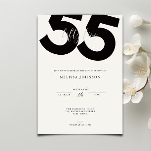 Invitation élégante pour un 55e anniversaire - Sty