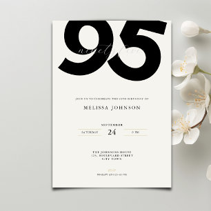 Invitation élégante pour un 95e anniversaire - Sty