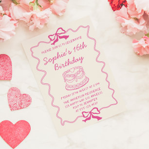 Invitation élégante pour un anniversaire Sweet 16 