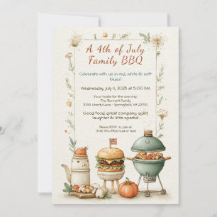 Invitation élégante pour un BBQ du 4 juillet – Des