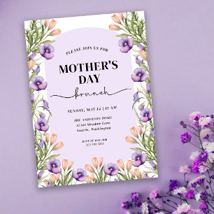 Invitation élégante pour un brunch de la fête des 
