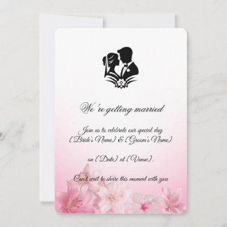Invitation élégante pour un mariage simple