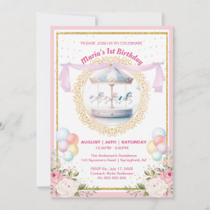 Invitation élégante pour un premier anniversaire a