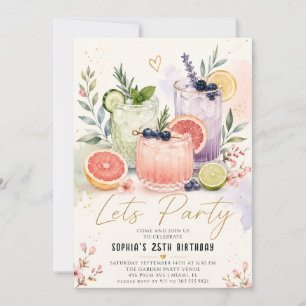 Invitation élégante pour une boisson de fête de ja