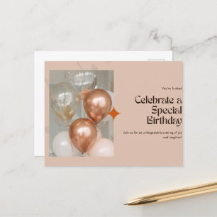 Invitation élégante pour une célébration d'anniver