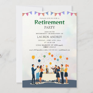 Invitation élégante pour une célébration de retrai