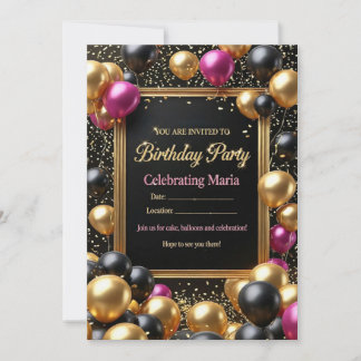 Invitation élégante pour une fête d'anniversaire �