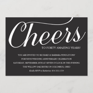 Invitation élégante pour une fête d'anniversaire d