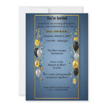 Invitation élégante pour une fête d'anniversaire d