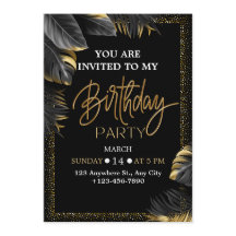 Invitation élégante pour une fête d'anniversaire t