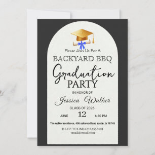 Invitation élégante pour une fête de fin d'études 