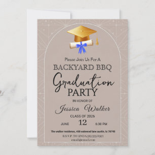 Invitation élégante pour une fête de fin d'études