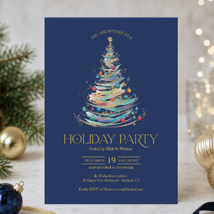 Invitation élégante pour une fête de Noël sous le