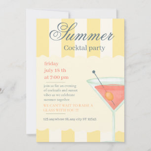 Invitation élégante pour une soirée cocktail d'été