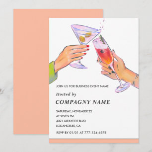 Invitation élégante pour une soirée d'affaires Coc