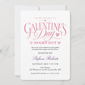 Invitation élégante pour une soirée de Galentine's